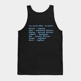 Aliens inspired Nostromo crew Tank Top